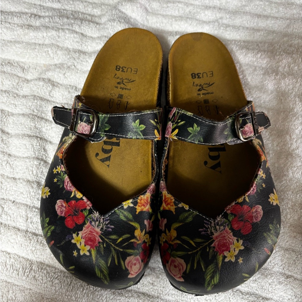 Floral Black Mules by goby - Picture 2 of 8